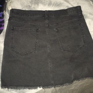 black denim skirt with rips